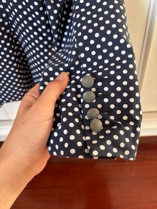 Americana lunares azul y blanco Talla M