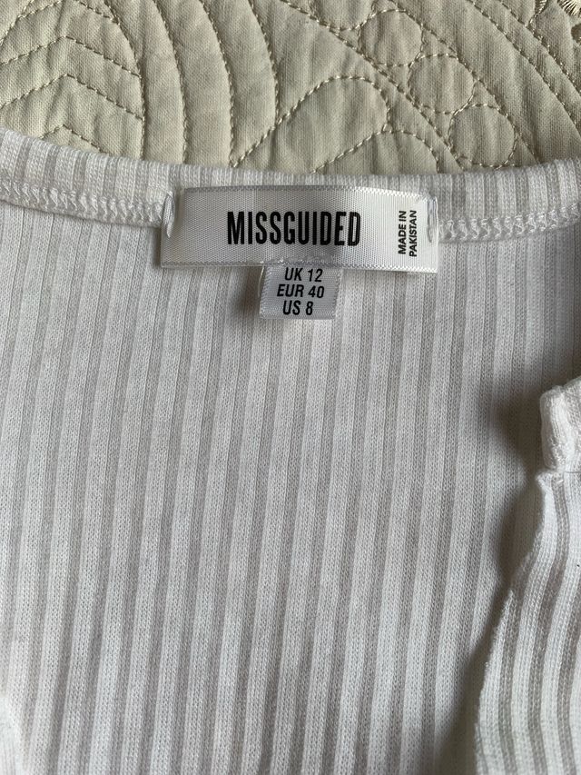 Top corto blanco Missguided