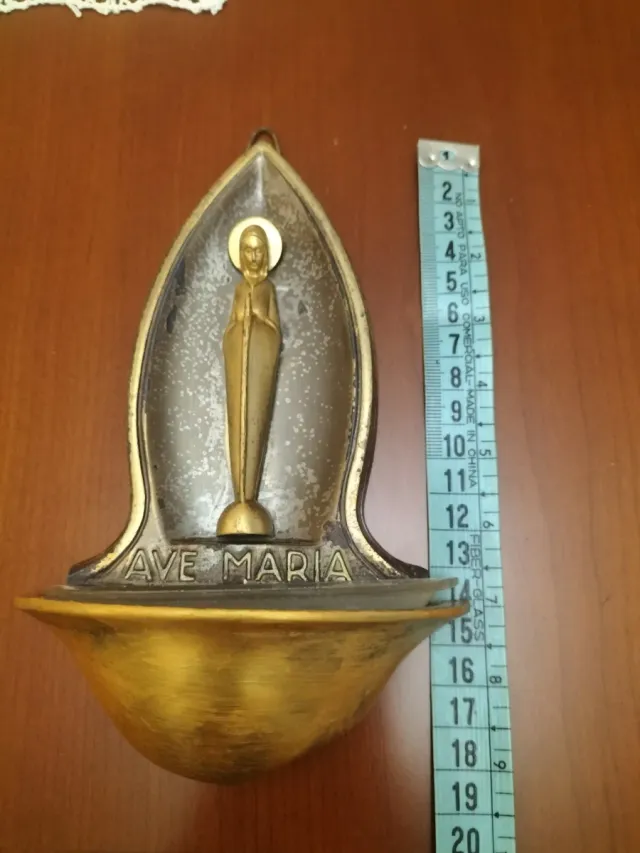 Benditera Virgen Ave Maria Dorada