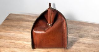 Vintage Leather and Natural Hair Cowhide Bag  1950