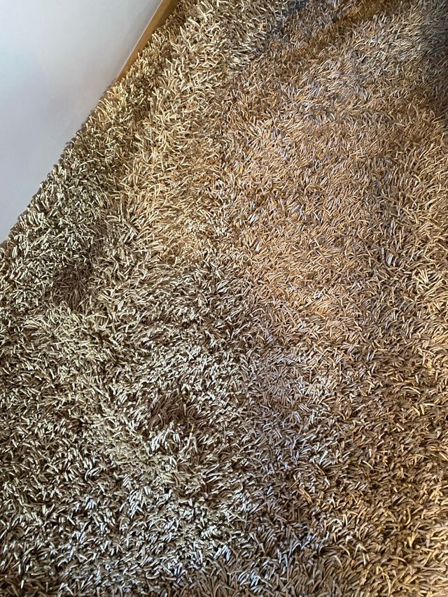 Alfombra salón pelo largo beige/marrón