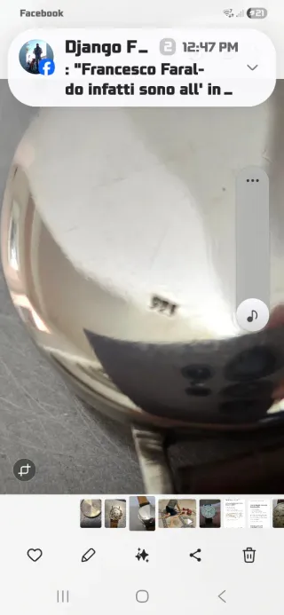 Orologio Cronografo cassa in argento Valjoux Vint