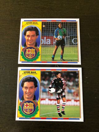 2 cromos Vítor Baia Fútbol Club Barcelona