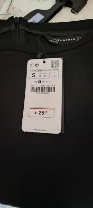 Minifalda Zara Negra Mujer