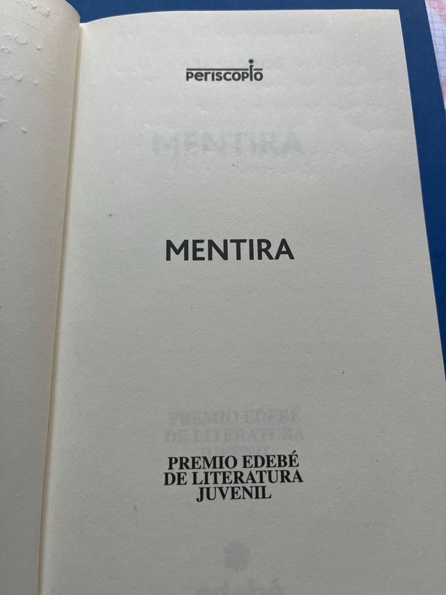 PREMIO EDEBÉ 2015: Mentira (Spanish Edition)