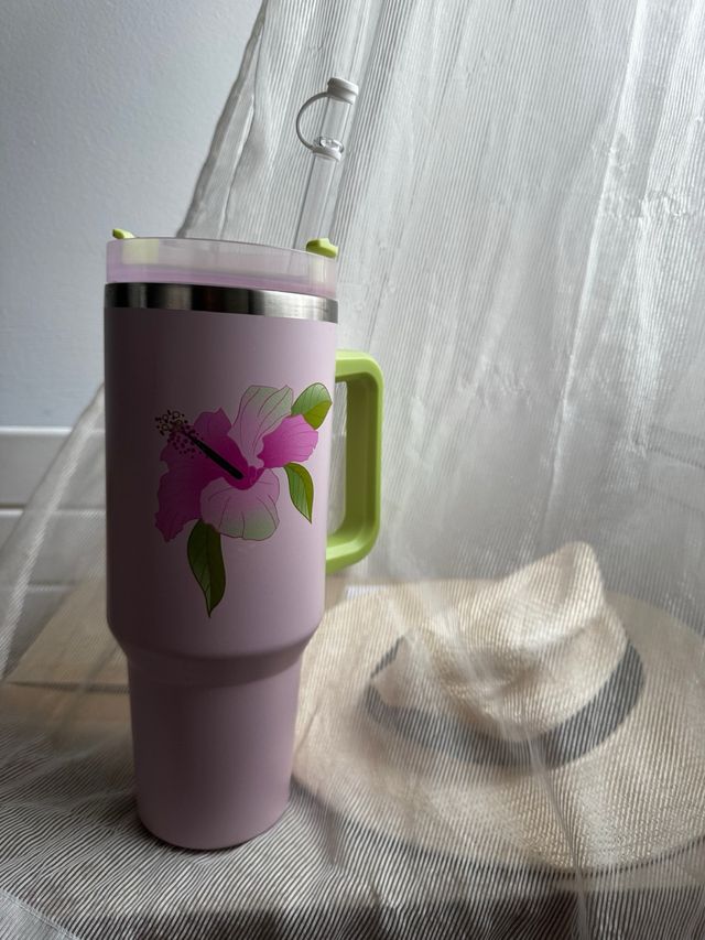 Vaso Tiger 1.2L con tapa y cañita