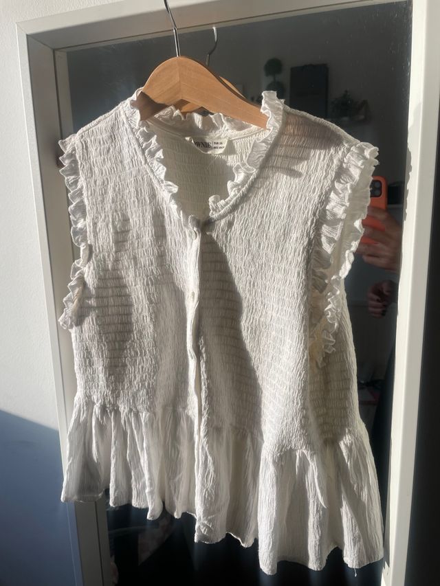 Blusa Blanca Brownie Talla XS