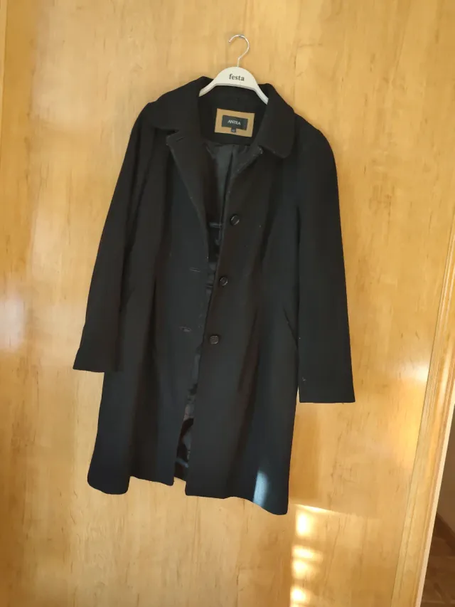 Abrigo de paño ANITA negro talla M