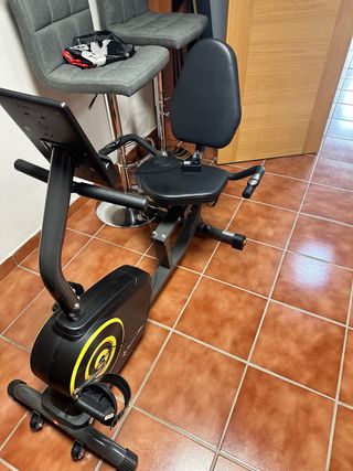 Bicicleta Estática Reclinada Negra