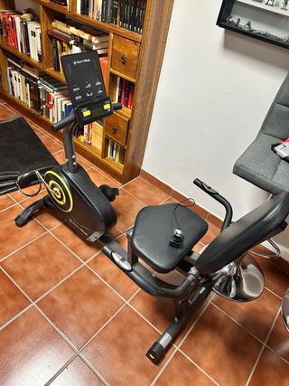 Bicicleta Estática Reclinada Negra