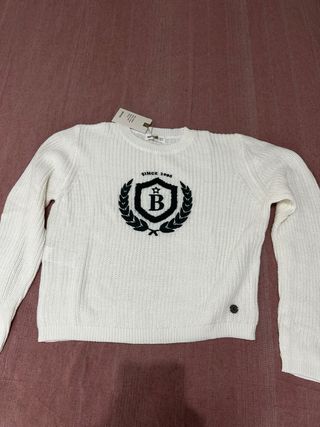 Jersey Brownie Blanco Escudo Bordado Talla Única