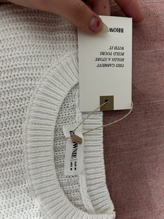 Jersey Brownie Blanco Escudo Bordado Talla Única