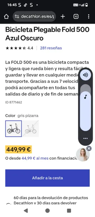 Bicicleta plegable b.fold