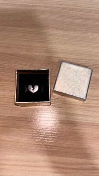 Anillo Corazón Roto Acero Inoxidable