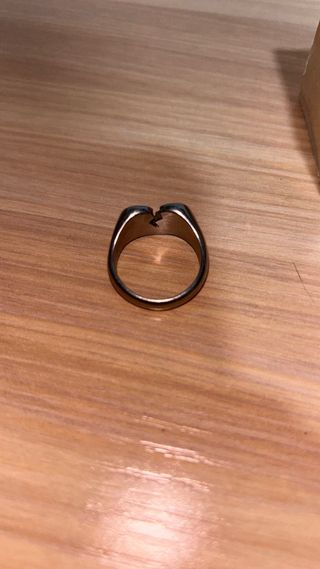 Anillo Corazón Roto Acero Inoxidable