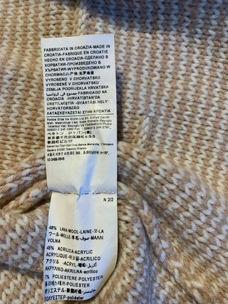 Cardigan color rosa antico e bianco