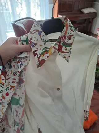 Camicia fantasia colletto colorato Piero guidi