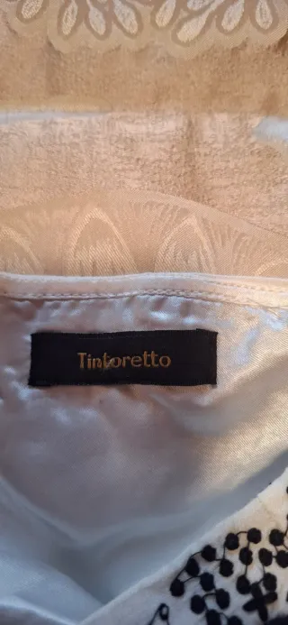 Vestido de fiesta Tintoreto blanco y negro