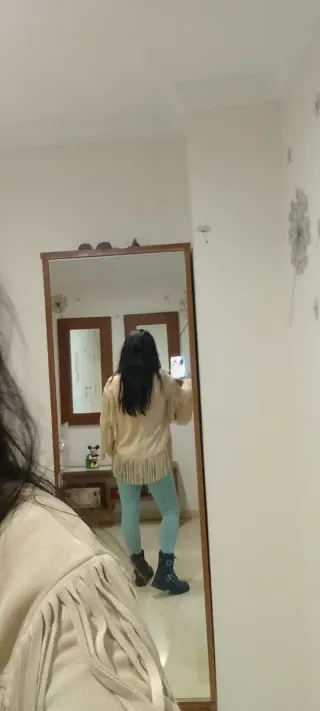 Chaqueta de ante con flecos