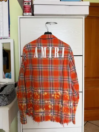 Camicia AMIRI Flanella Arancione Taglia M