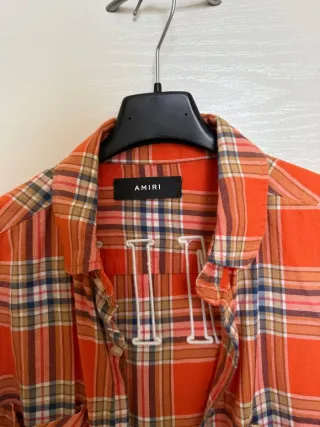 Camicia AMIRI Flanella Arancione Taglia M