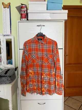 Camicia AMIRI Flanella Arancione Taglia M