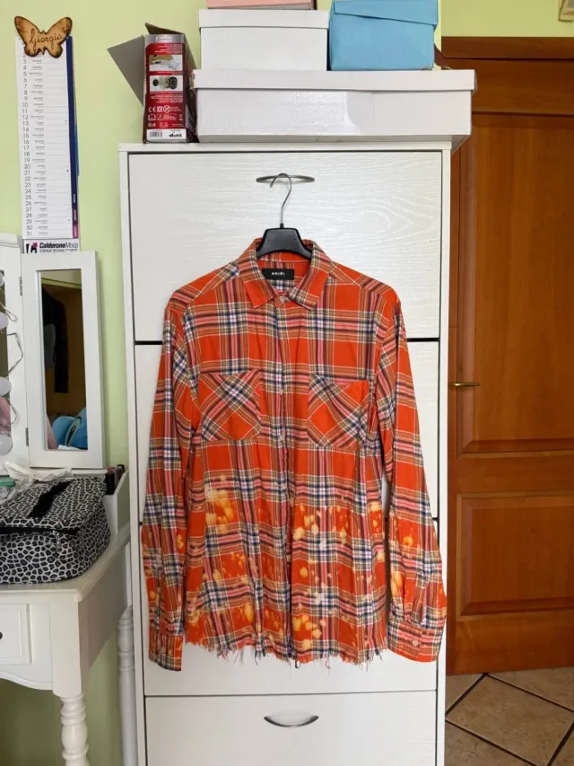 Camicia AMIRI Flanella Arancione Taglia M