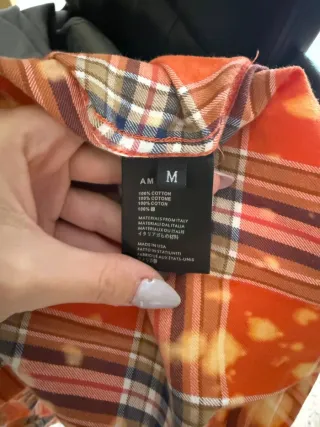 Camicia AMIRI Flanella Arancione Taglia M
