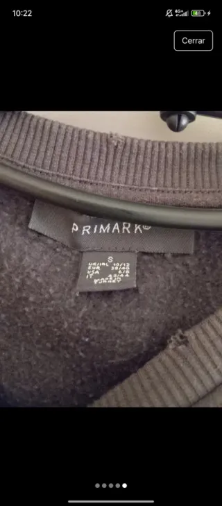 Sudadera corta Cali Primark Talla S