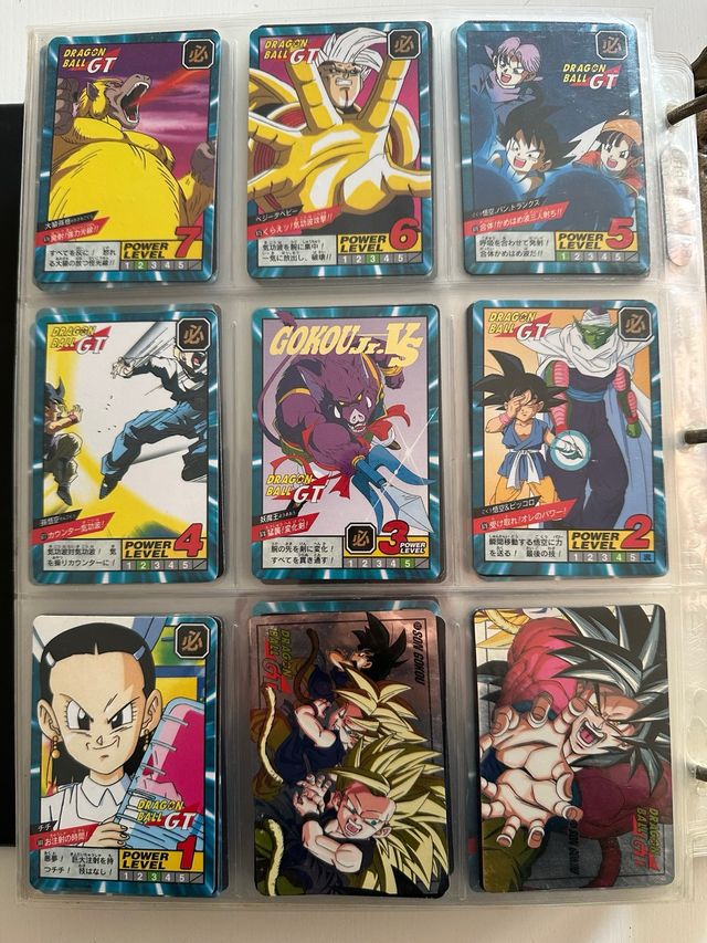 Dragon Ball GT Power Level Cards 1997