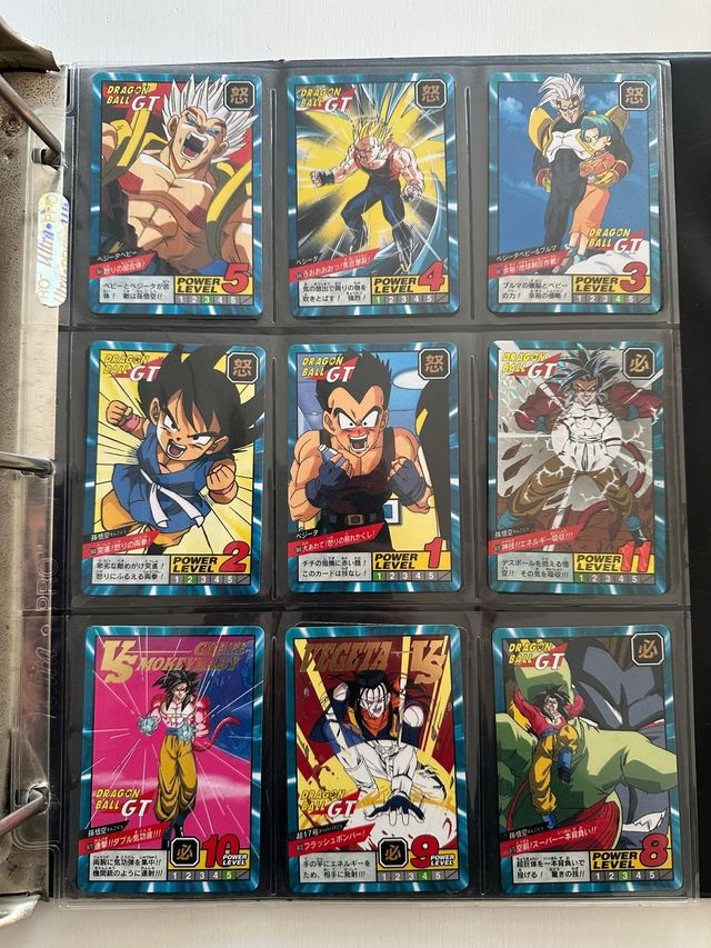 Dragon Ball GT Power Level Cards 1997