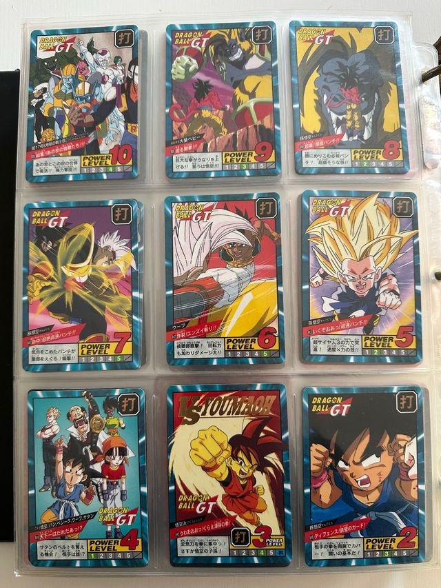 Dragon Ball GT Power Level Cards 1997