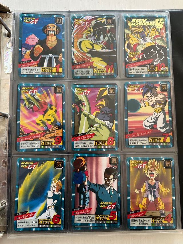 Dragon Ball GT Power Level Cards 1997