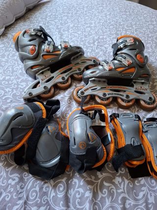 Patines en línea infantiles con protecciones