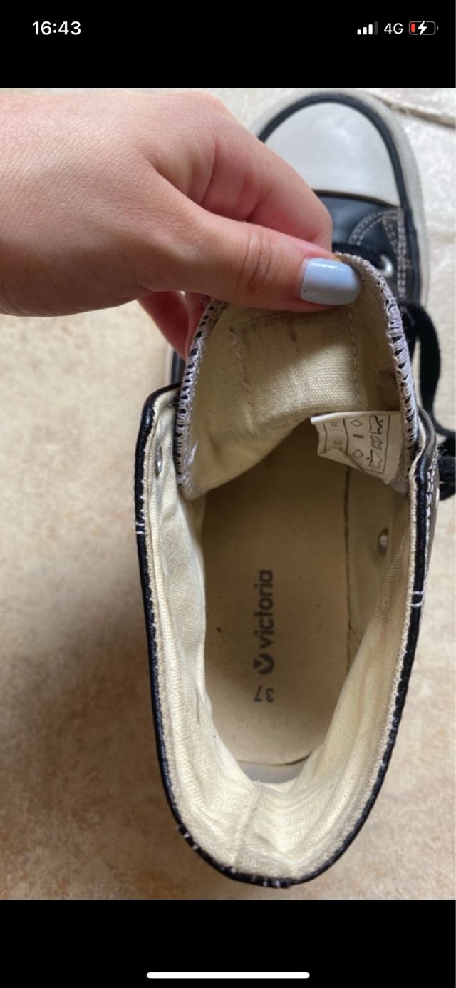 Zapatillas Victoria Negras Mujer