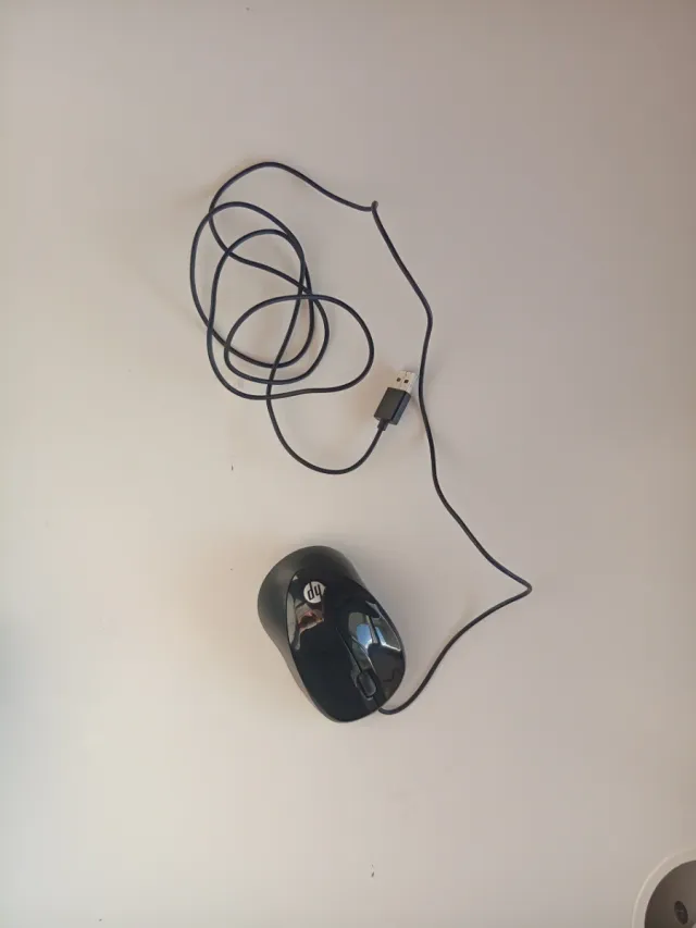 Ratón HP Negro con Cable