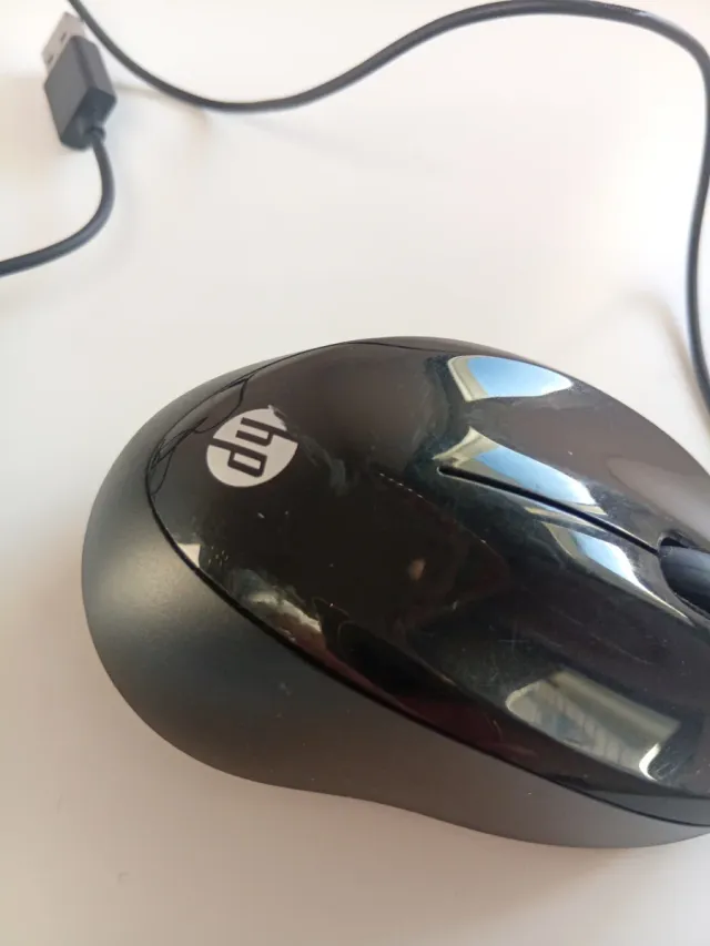 Ratón HP Negro con Cable