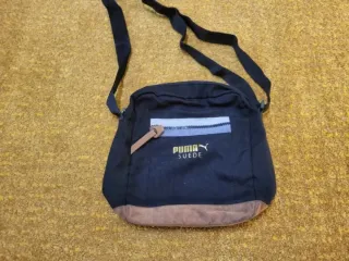 Bolso Puma Suede color negro marrón pequeño bolsa