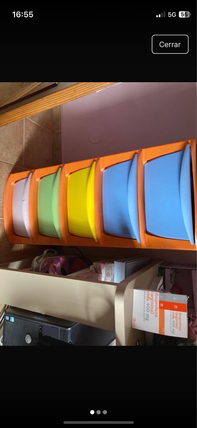 Organizador de almacenaje de plástico