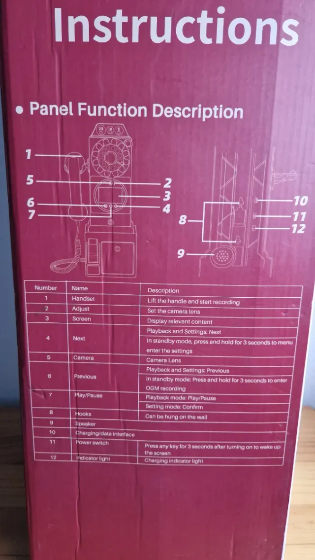 Teléfono Público Americano Rojo 1957