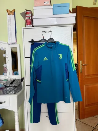 Completo tuta Adidas Juventus blu/verde taglia M