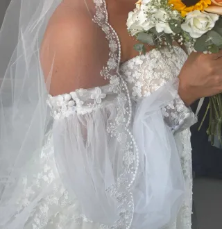 Vestido novia completo. Adriana Alier de Rosa Clar