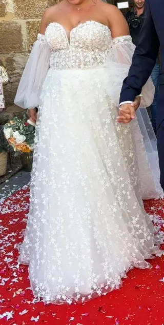 Vestido novia completo. Adriana Alier de Rosa Clar