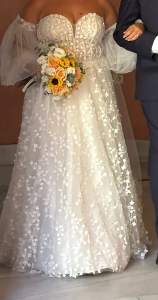 Vestido novia completo. Adriana Alier de Rosa Clar