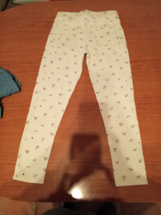 Pantalones niña florales y vestido vaquero 9-10 a