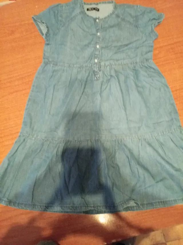 Pantalones niña florales y vestido vaquero 9-10 a