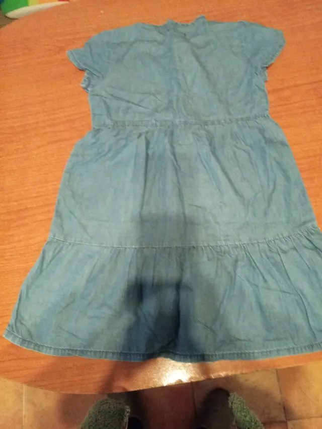 Pantalones niña florales y vestido vaquero 9-10 a