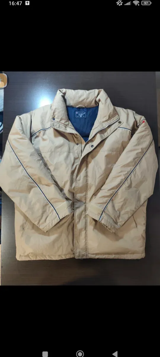 Chaqueta Champion Beige y Azul