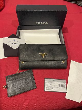 Portafoglio Prada Pattina Nero