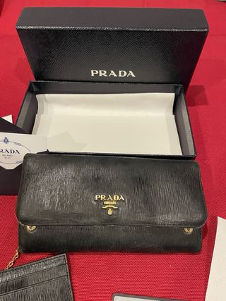 Portafoglio Prada Pattina Nero